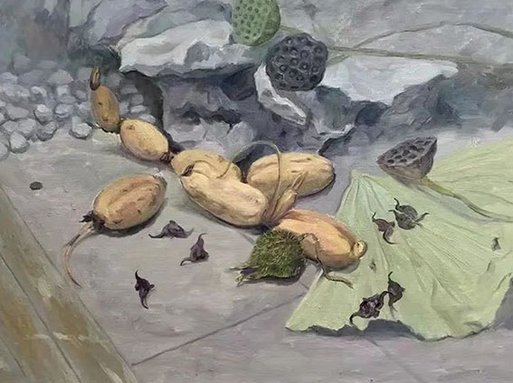 张鸿然作品8 油画《江南物语》系列一 60X80cm 2018年